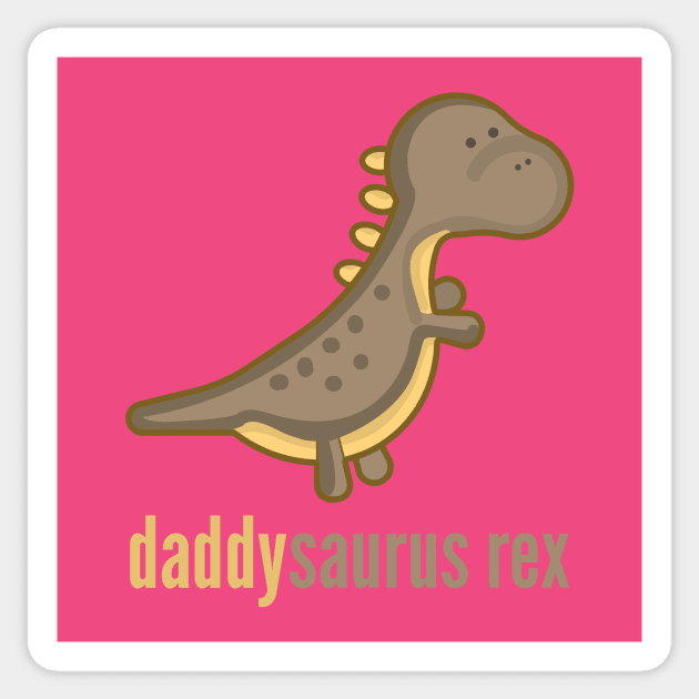 Daddysaurus Rex T-Shirt Dinosaur Family Shirts Sticker by DoggyStyles